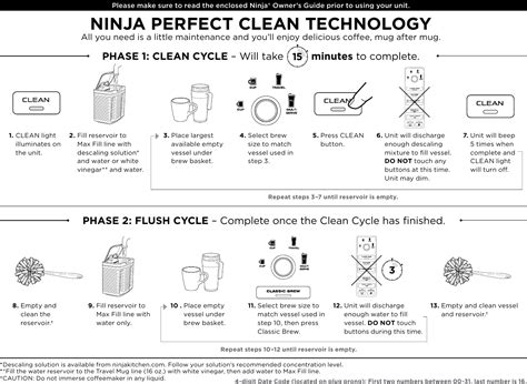 ninja coffee maker clean cycle